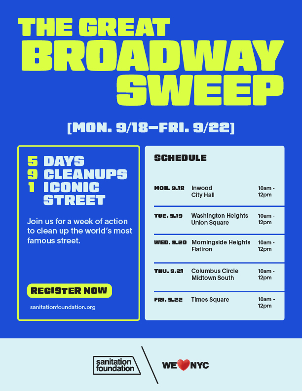 Help Clean Up Our Streets at The Great Broadway Sweep 2023 