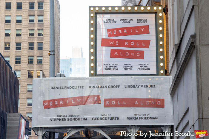 Up on the Marquee: MERRILY WE ROLL ALONG Image