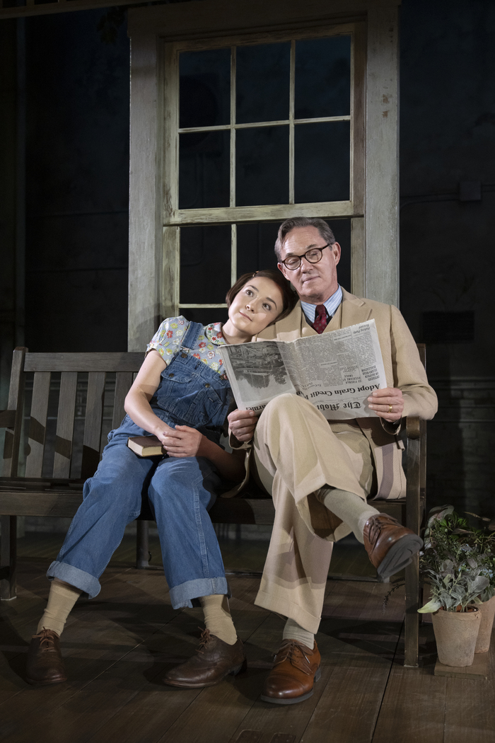 Maeve Moynihan (“Scout Finch”) and Richard Thomas (“Atticus Finch”) Photo