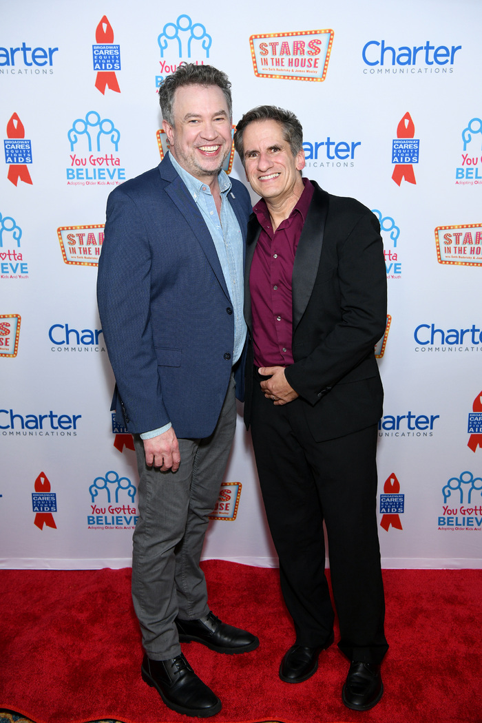 NEW YORK, NEW YORK - SEPTEMBER 18: (L-R) James Wesley and Seth Rudetsky attend the 9t Photo
