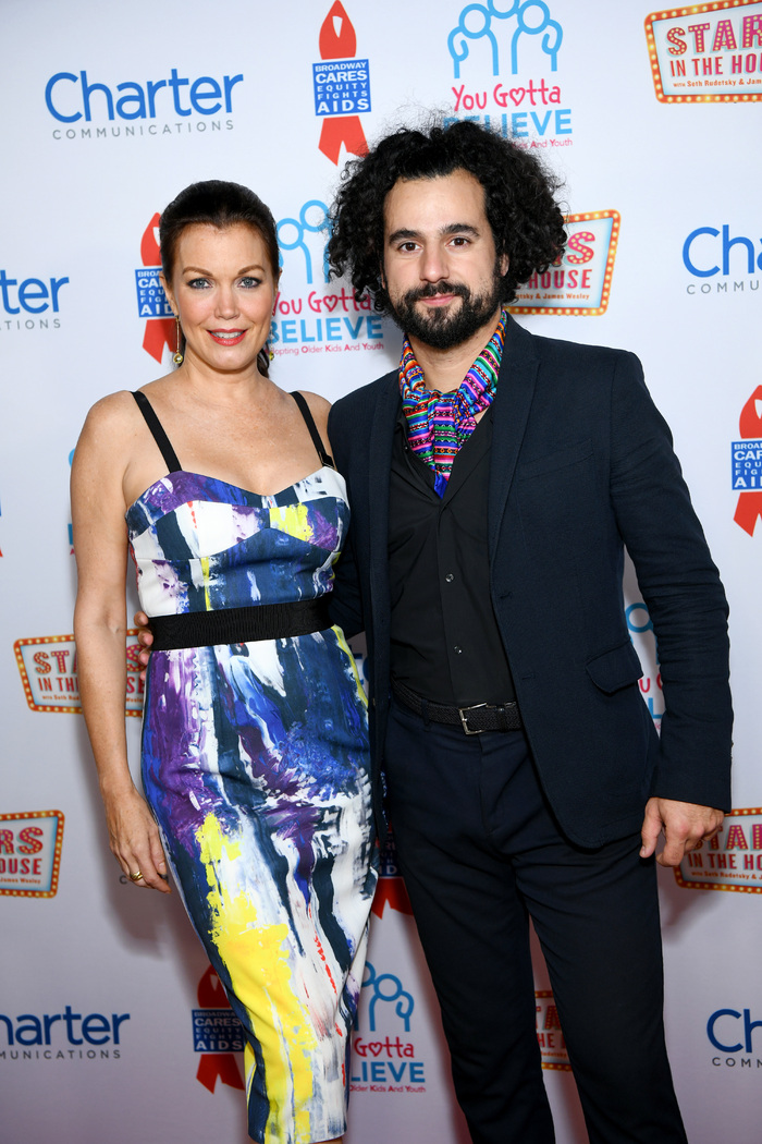 NEW YORK, NEW YORK - SEPTEMBER 18: (L-R) Bellamy Young and Pedro Segundo attend the 9 Photo