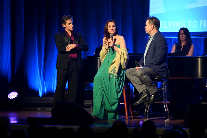 NEW YORK, NEW YORK - SEPTEMBER 18: (L-R) Seth Rudetsky, Donna Murphy, and James Wesle Photo