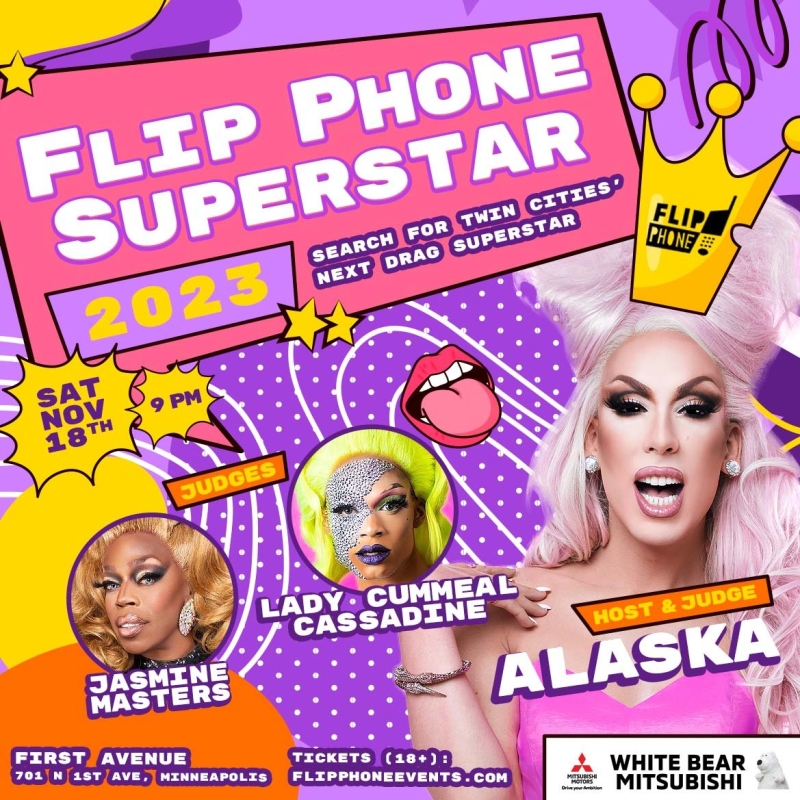 Interview: Alaska Thunderfuck Of FLIP PHONE SUPERSTAR 2023 at First Avenue 