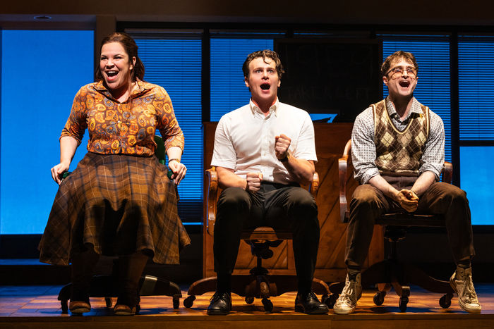 Photos: First Look at Daniel Radcliffe, Jonathan Groff, Lindsay Mendez & More in MERRILY WE ROLL ALONG on Broadway Image