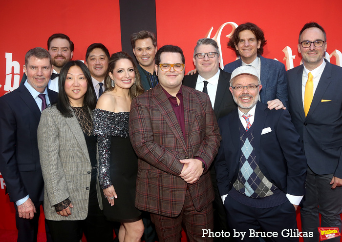 Andrew Rannells, Josh Gad, Alex Timbers, Scott Brown, Anthony King and The Company of Photo