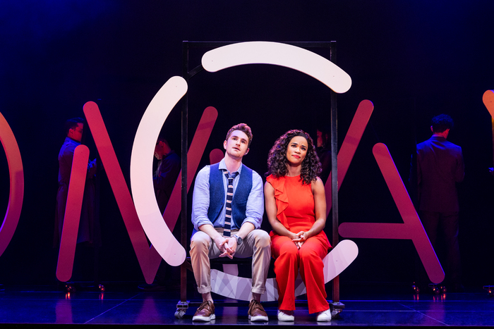 David Socolar as Theo and Britney Coleman as Bobbie in the North American Tour of COM Photo