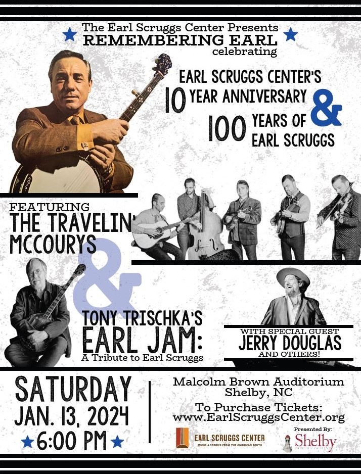 Earl Scruggs Center to Present REMEMBERING EARL Benefit Featuring Travelin' McCourys, Tony Trischka, Jerry Douglas, and More 