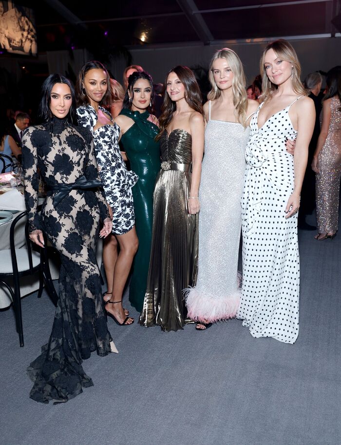 Kim Kardashian, Zoe Saldaña, Salma Hayek Pinault, Norah Weinstein, Kelly Sawyer Patr Photo