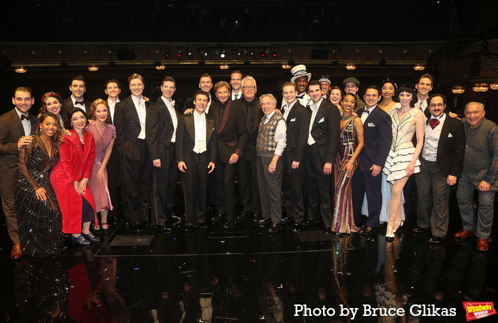 Barry Manilow, Bruce Sussman and Warren Carlyle with The Cast of "Harmony" Photo