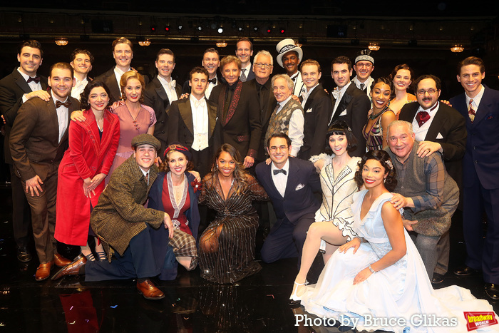 Barry Manilow, Bruce Sussman and Warren Carlyle with The Cast of "Harmony" Photo