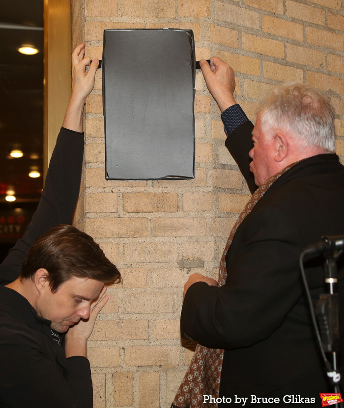 President and Co-CEO of the Shubert Organization. Robert E. Wankel unveils the Plaque Photo