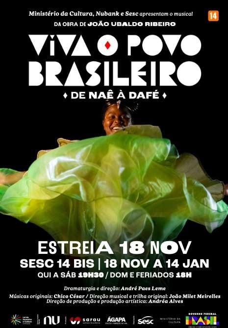 Musical Version Of Joao Ubaldo Ribeiro's VIVA O POVO BRASILEIRO (An Invincible Memory) Opens In Sao Paulo 