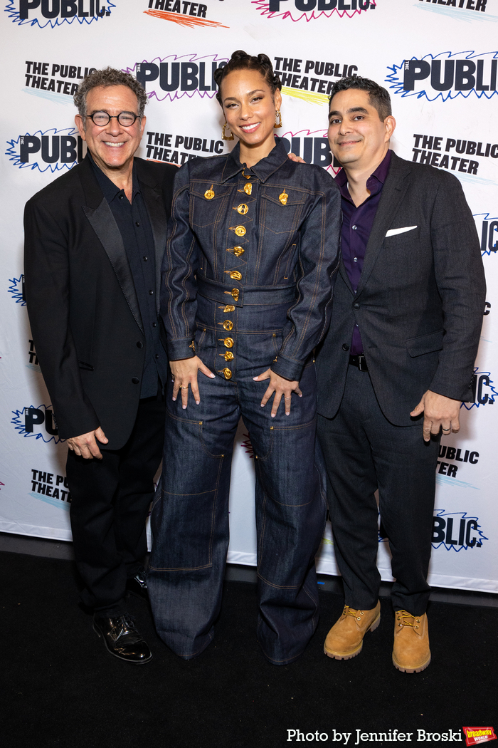 Michael Greif, Alicia Keys, Kristoffer Diaz Photo