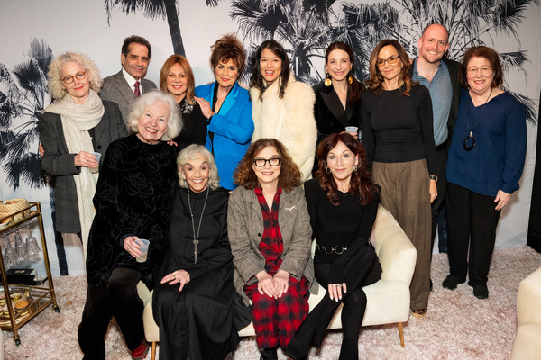 The cast with special opening night guests including Amy Irving, Polly Draper, Marlo  Photo