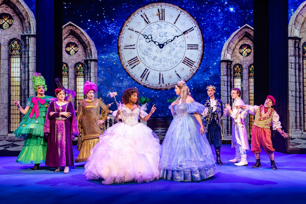 Jennifer Leigh Warren and Veronica Dunne with the company of A CINDERELLA CHRISTMAS Photo