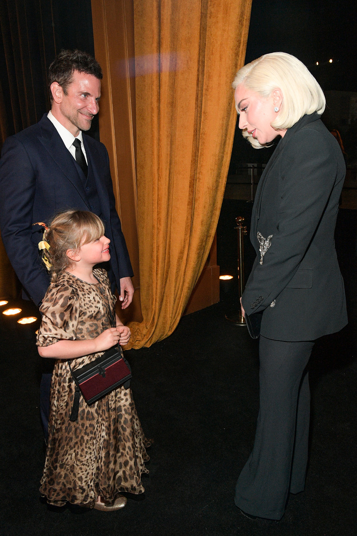 Bradley Cooper, Lea De Seine Shayk Cooper, and Lady Gaga Photo