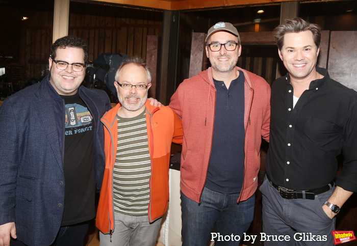 Josh Gad, Composer Scott Brown, Composer Anthony King and Andrew Rannells  Photo
