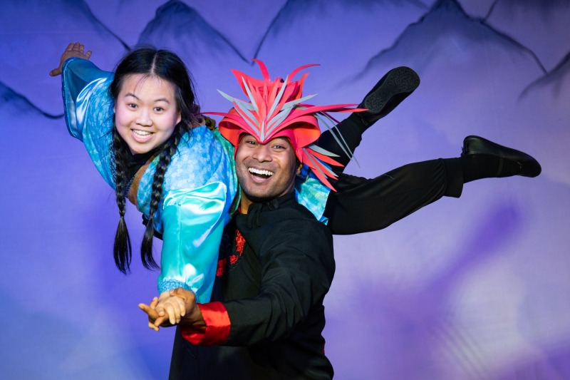 Kristina Jin and Willie Frierson, Jr, as Minli and Black Dragon