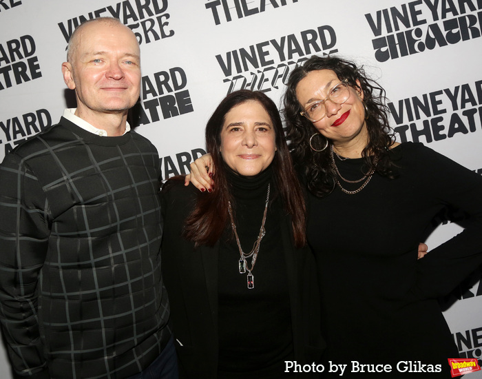 Director Darko Tresnjak, Associate Producer Dori Berinstein and Playwright Sarah Ganc Photo