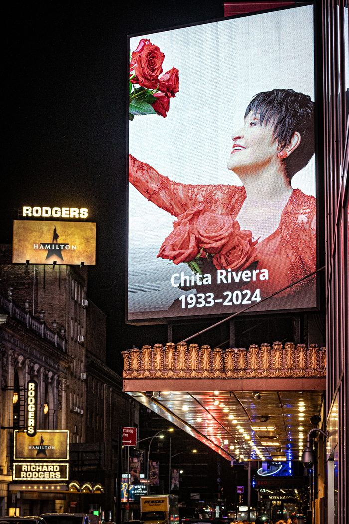 Photos: Broadway Theatres Dim Lights in Memory of Chita Rivera 