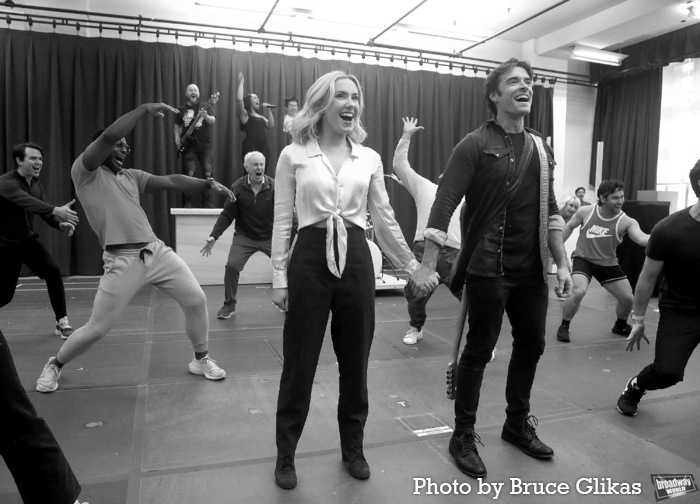 McKenzie Kurtz, Corey Cott and the cast of "The Heart of Rock and Roll" Photo