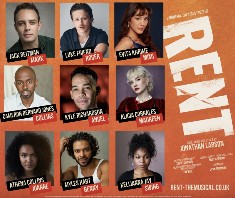 Cast Set For Landmark Theatres Debut Production RENT Image