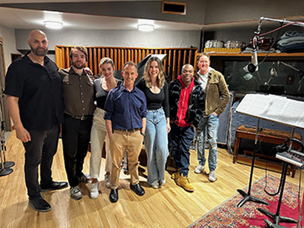 Director/Composer Charles Mandracchia, Scott O'Brien, and Cast Photo