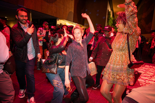 Christian John Wikane (center) during Unscripted Live dance party.  Photo