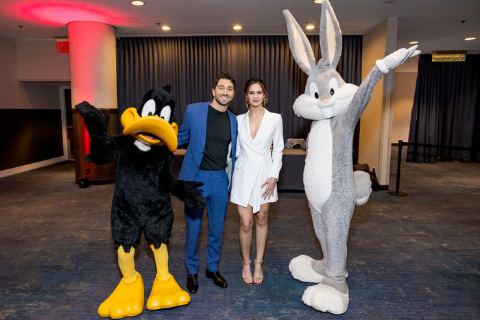 Daffy Duck, Joey Graziadei, Kelsey Anderson, Bugs Bunny (L to R) Photo