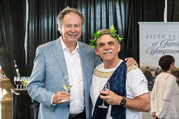 J. Lohr Vineyards & Wines CEO/President Steve Lohr with TheatreWorks Board Chair Mark Photo