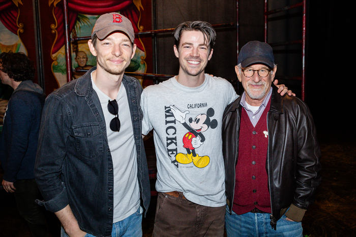 Mike Faist, Grant Gustin, and Steven Spielberg Photo