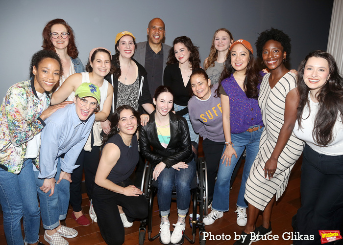 New Jersey Senator Cory Booker and The Cast of "Suffs" Photo