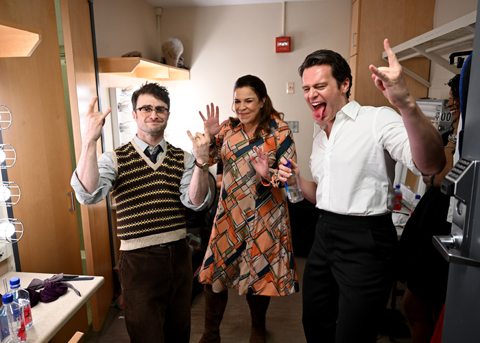 Daniel Radcliffe, Lindsay Mendez, and Jonathan Groff  Photo