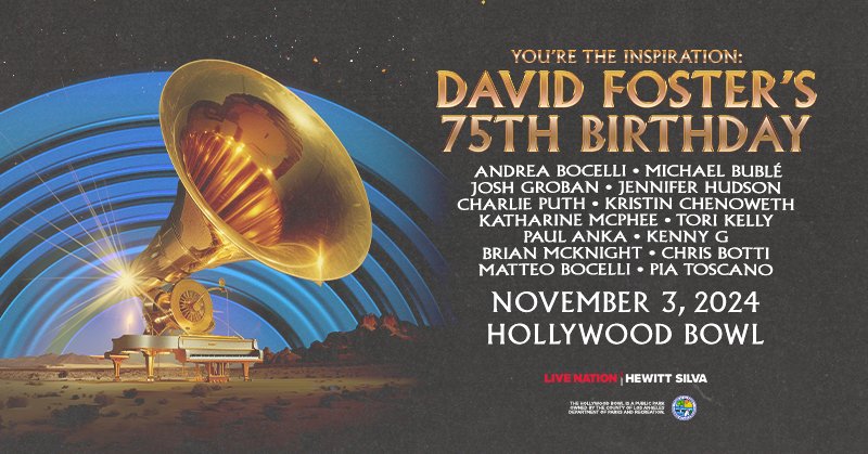 David Foster Birthday Concert to Feature Josh Groban, Kristin Chenoweth, & More 