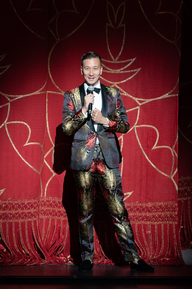 10,000 Dreams co-curator Phil Chan during curtain speech on June 22, 2024. Photo by Teresa Wood.