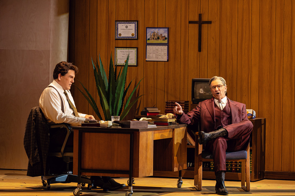 L - R: Michael Mayes (David), Greer Grimsley (Paul), photo by Curtis Brown for the Sa Photo