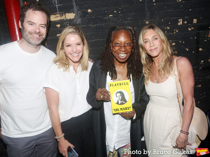 Bill Hader, Sara Haines, Whoopi Goldberg and Jennifer Aniston  Photo