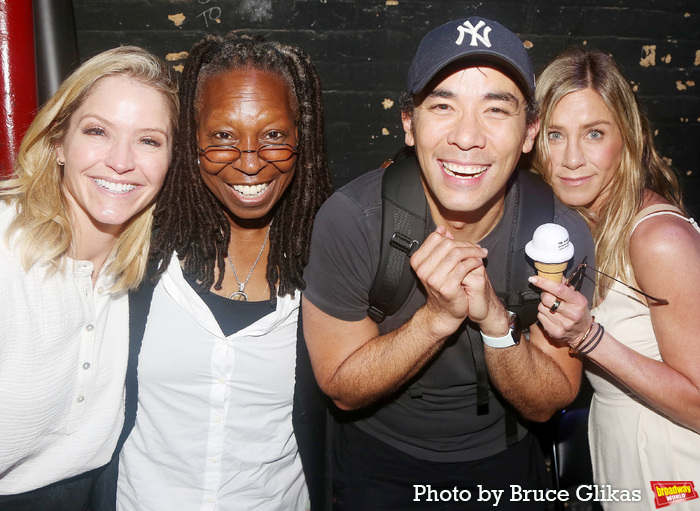 Sara Haines, Whoopi Goldberg, Conrad Ricamora and Jennifer Aniston  Photo