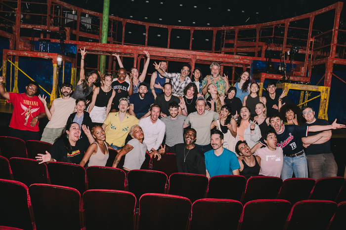 Jonathan Groff, Daniel Radcliffe and the cast of Illinoise Photo