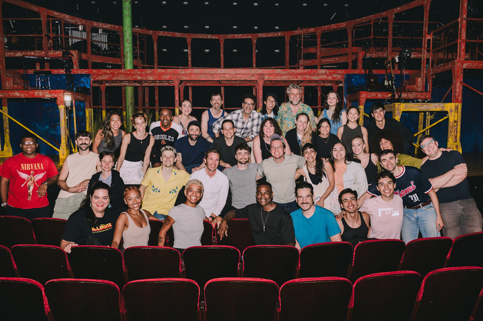 Jonathan Groff, Daniel Radcliffe and the cast of Illinoise Photo