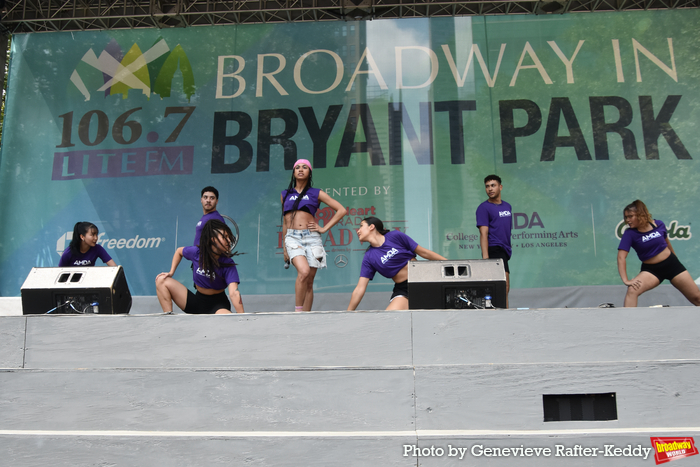 Ashley De La Rosa with AMDA Student Dancers-Liana Kurogi, Gianiuca Malave, Vanessa Ra Photo