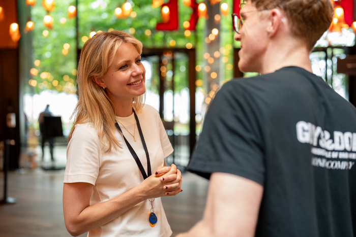 Photos: Gina Beck and Michael Simkins in Rehearsal For GUYS & DOLLS  Image