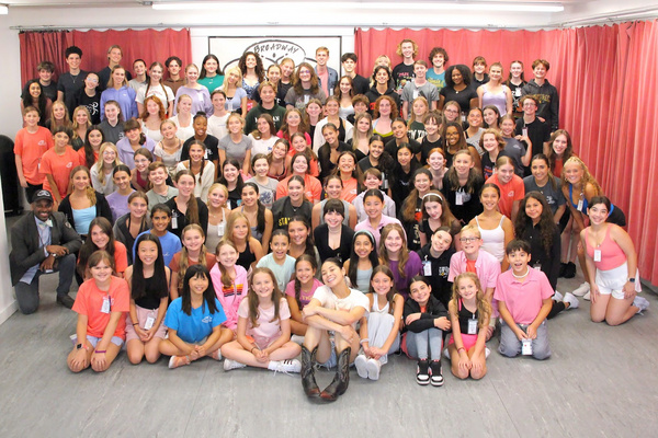 Eva Noblezada with the students of Broadway Artists Alliance, Session Four Photo