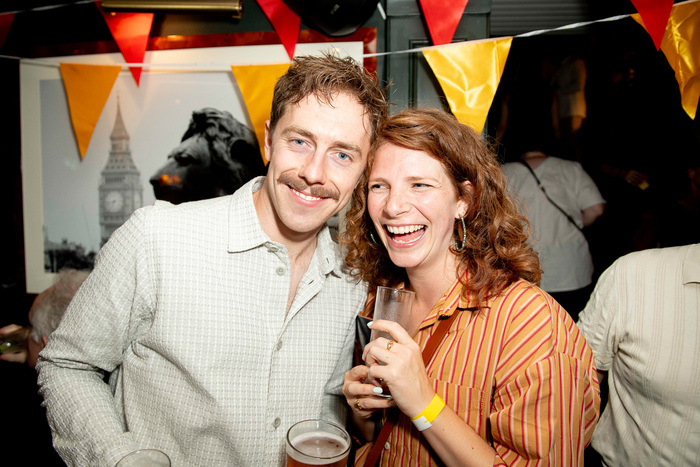 Tom Byrne and guest attend The 39 Steps press night afterparty at Walkers of Whitehal Photo