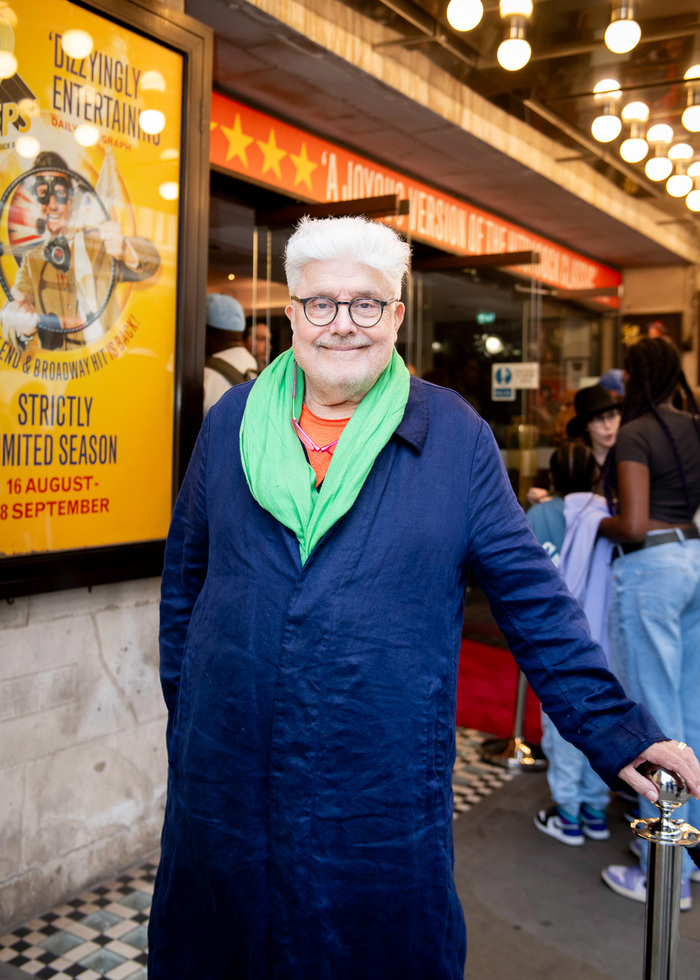 Patrick Barlow arrives at The 39 Steps press night at the Trafalgar Theatre, London.  Photo