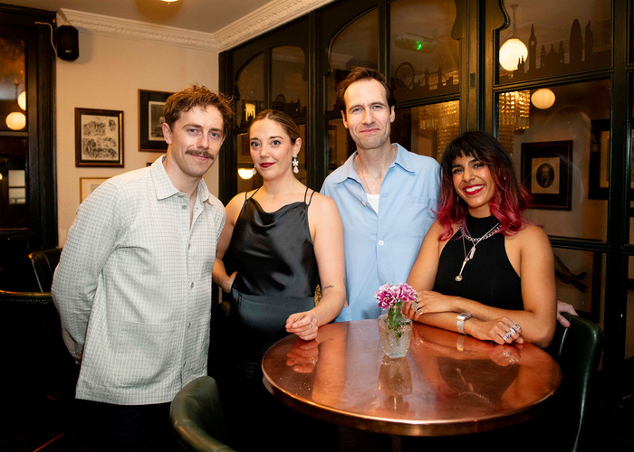 Tom Byrne, Maddie Rice, Eugene McCoy and Safeena Ladha, attend The 39 Steps press nig Photo