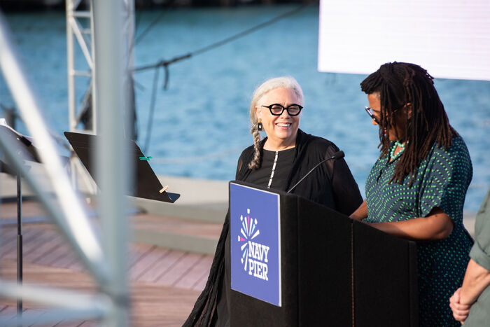 Alison Saar and Lynn Nottage Photo