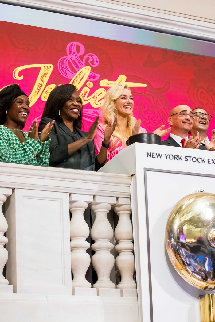 Khailah Johnson, Jeannette Bayardelle, Betsy Wolfe, NYSE representative, Matt Raffy Photo