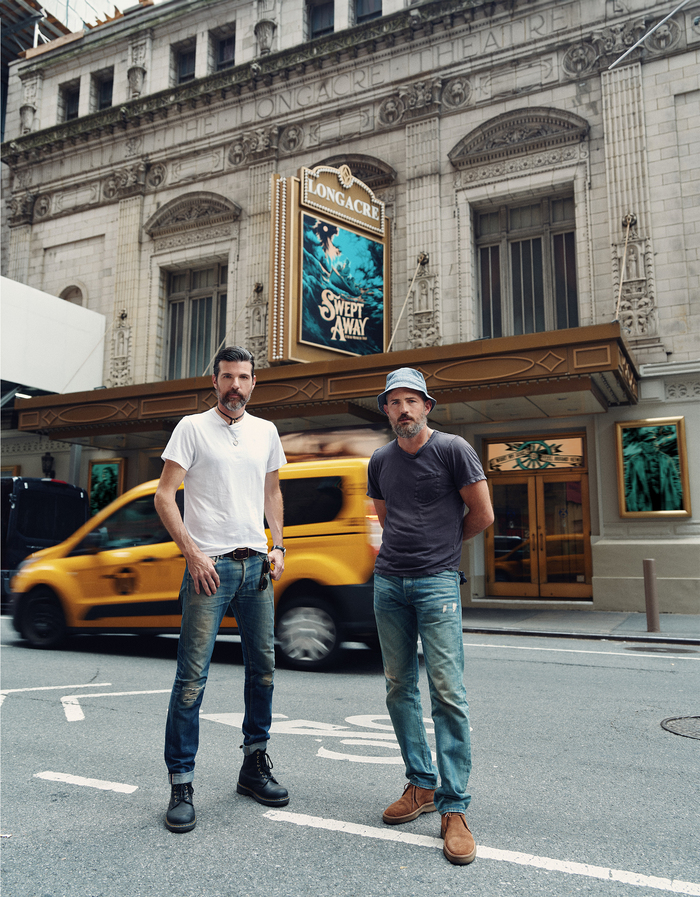 Photos: The Avett Brothers Pose in Front of Longacre Theatre Ahead of SWEPT AWAY Opening  Image