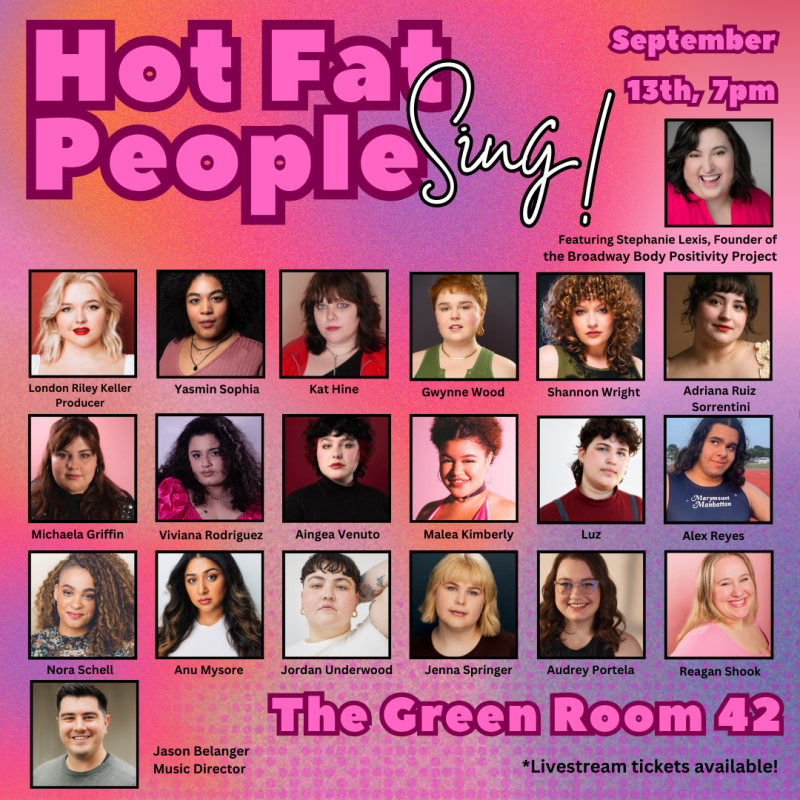 HOT FAT PEOPLE SING to Play The Green Room 42 Next Week Image
